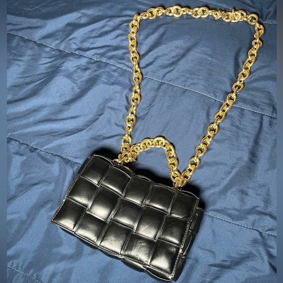Handbags - Black Faux Puff Leather Bag